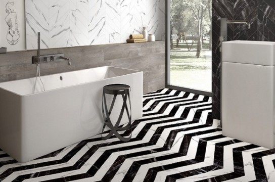 Интерьер коллекции Chevron Marmorea