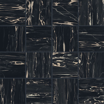 Плитка мозаика Rex 7x7 I Classici Portoro Mos. Glo полированная 6мм