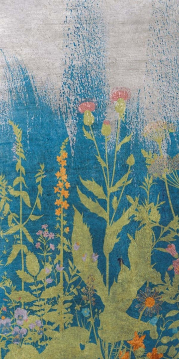 Плитка Abk 320x160 W/s D+ Botanical Blue A матовая 6мм