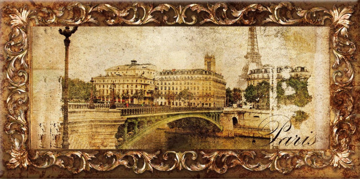 Плитка Style Tiles декор Marco Metalica A Paris 20x10 матовая