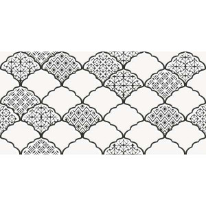 Керамическая плитка Lb-Ceramics 1641-8647 Эллен декор черно-белая 20х40