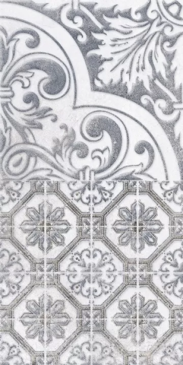 Керамическая плитка Lb-Ceramics 1641-0095 Кампанилья Серый Декор 3 20х40