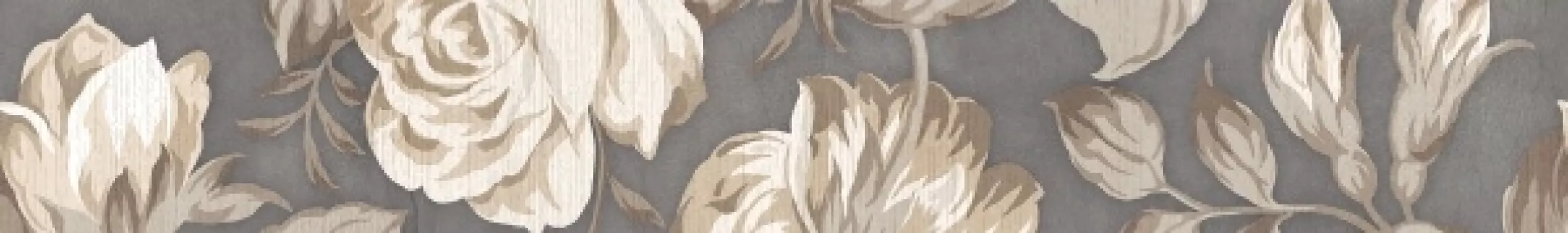 Керамическая плитка Lb-Ceramics 1506-0100 Фиори Гриджио Бордюр Цветы 9х60