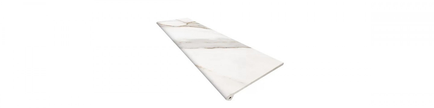 Плитка Exagres ступень фронтальная 120x33 Marbles C 1 Fior Calacatta матовая