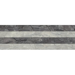 Плитка Baldocer 85x28 Dreire Ceniza Decor Lamia Dreire Carbone Декор Настенный глянцевая серый