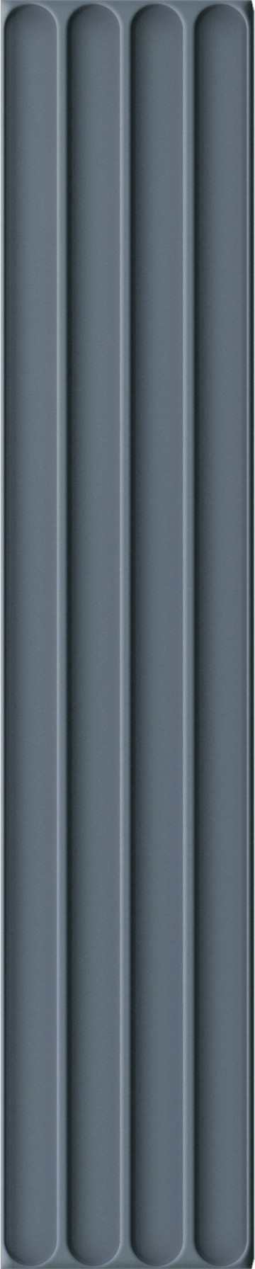 Плитка настенная рельефная 54x11 10мм Plinto In Blue Matt матовая синий Dna