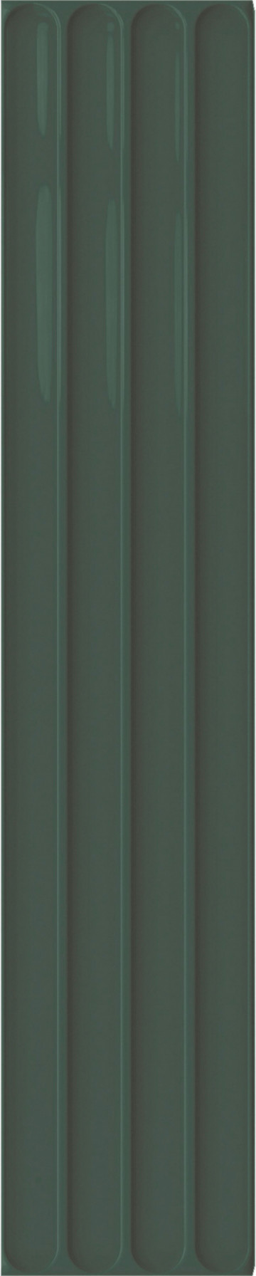 Плитка настенная рельефная 54x11 10мм Plinto In Green Gloss глянцевая зеленый Dna