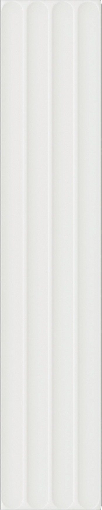 Плитка настенная рельефная 54x11 10мм Plinto In White Matt матовая белый Dna