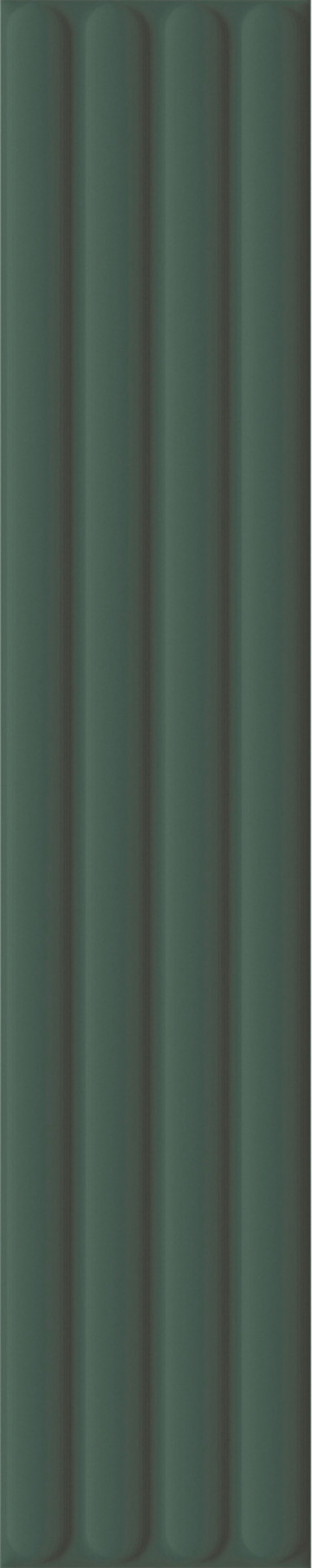 Плитка настенная рельефная 54x11 10мм Plinto Out Green Matt матовая зеленый Dna