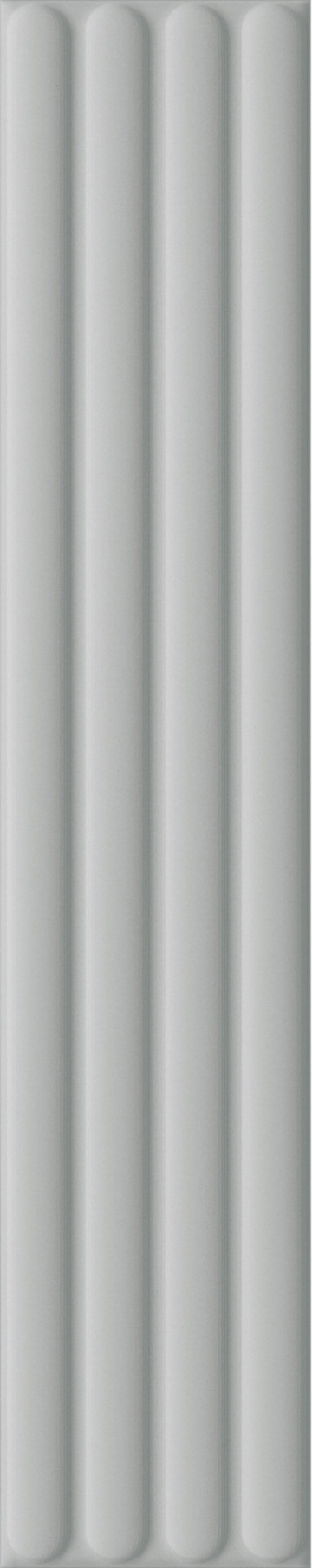 Плитка настенная рельефная 54x11 10мм Plinto Out Grey Matt матовая серый Dna