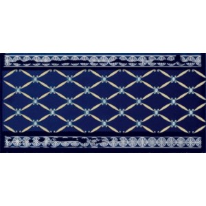 Плитка Ape Cenefa Delis Cobalto Silver глянцевая 20x10