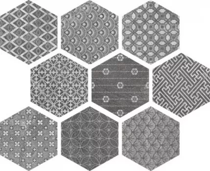  APE 26x23 Керамогранит Soft Hexagon Kendo Mix Grey