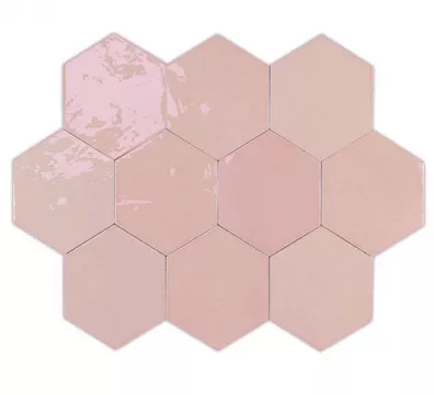 Плитка 12.4x10.8 Wow Zellige Hexa Pink 122082