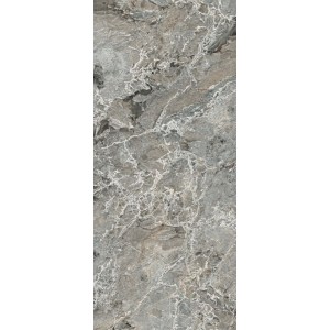 Керамогранит Rex Ceramiche 280x120 AUTHENTIC LUX MAR AUBISQUE GL 120X2806M 781179 глянцевая серый камень, мрамор 6мм