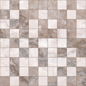 Плитка Laparet 30x30 мозаика коричневый+бежевый Marmo глянцевая глазурованная