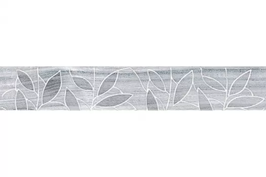 Плитка Laparet 40x6 бордюр тёмно-серый 66-03-06-1344 Bona глянцевая глазурованная