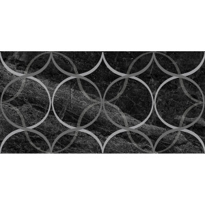 Плитка Laparet 60x30 декор Resonanse чёрный Crystal глянцевая глазурованная
