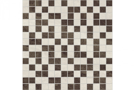Плитка Laparet 30x30 мозаика коричневый+бежевый Crystal глянцевая глазурованная