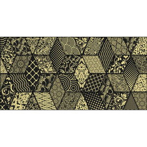 Плитка Laparet 60x30 декор Bomond чёрный Tabu матовая глазурованная