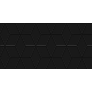 Плитка Laparet 60x30 декофон чёрный рельеф Tabu матовая глазурованная