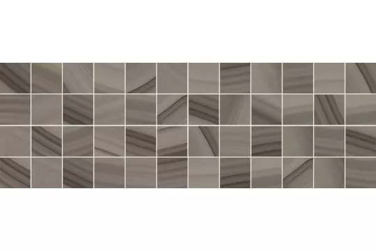 Плитка Laparet 60x20 мозаика декор мозаичный кофейный MM60084 Agat глянцевая глазурованная