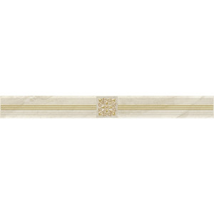 Плитка Laparet 60x6 бордюр бежевый Royal глянцевая глазурованная