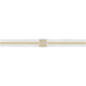 Плитка Laparet 60x6 бордюр белый Royal глянцевая глазурованная
