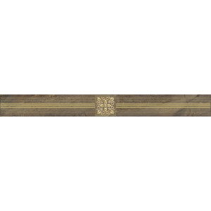 Плитка Laparet 60x6 бордюр коричневый Royal глянцевая глазурованная