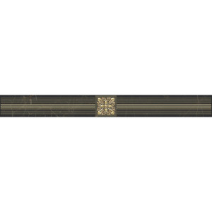 Плитка Laparet 60x6 бордюр чёрный Royal глянцевая глазурованная