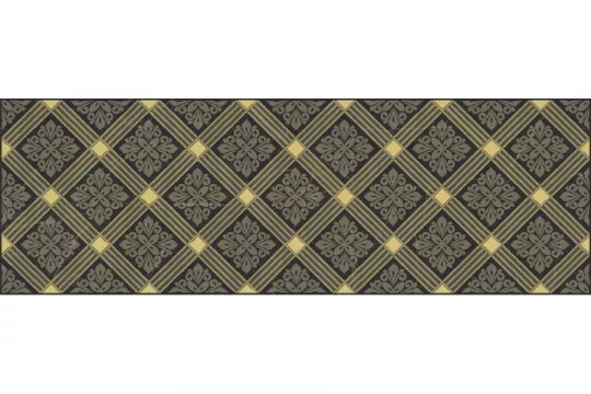 Плитка Laparet 60x20 декор чёрный Royal глянцевая глазурованная