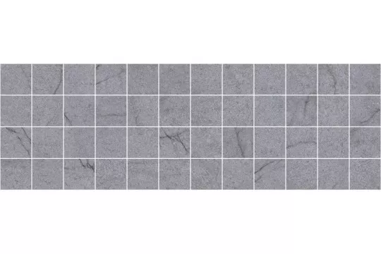 Плитка Laparet 60x20 мозаика декор мозаичный серый MM11187 Rock матовая глазурованная