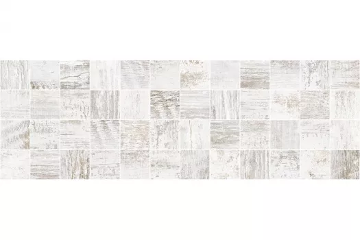 Плитка Laparet 60x20 мозаика декор мозаичный белый MM60114 Sweep матовая глазурованная