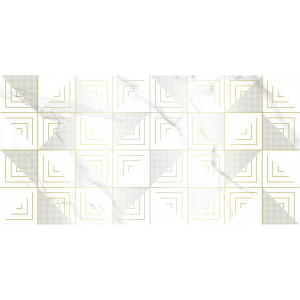 Плитка Laparet 50x25 декор белый Blondi глянцевая глазурованная