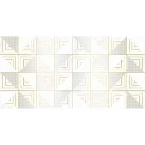 Плитка Laparet 50x25 декор белый Mania глянцевая глазурованная