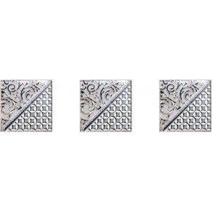 Плитка Laparet 14x5 декор Берген Комплект стеклянных вставок 3шт компл. серый Flash полированная глазурованная