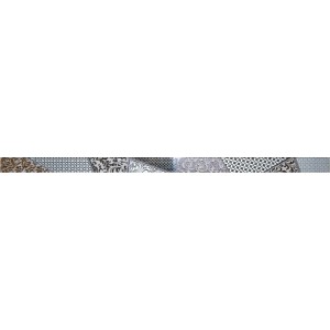 Плитка Laparet 60x4 бордюр Берген стеклянный серый Flash полированная глазурованная