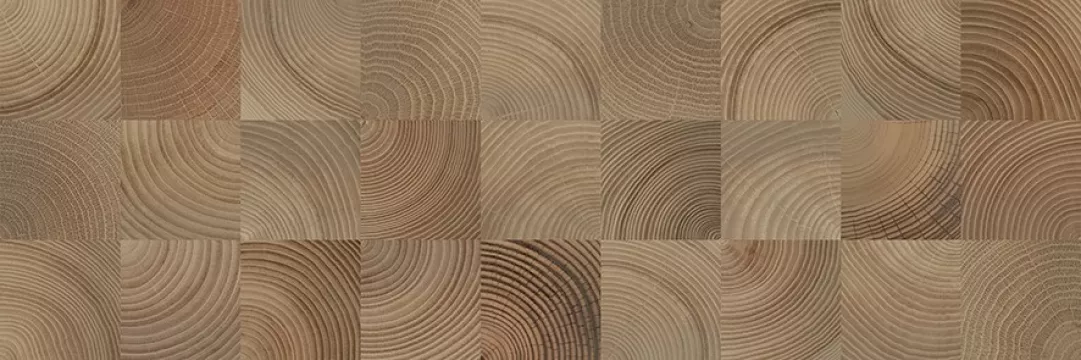 Плитка Керамин 75x25 декофон 4Д декор коричневый. структура Шиен матовая глазурованная