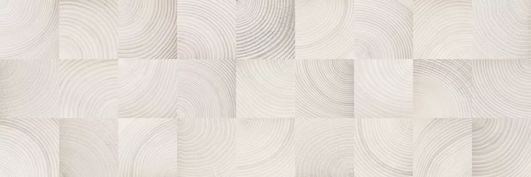 Плитка Керамин 75x25 декофон 7Д декор белый. структура Шиен полированная глазурованная
