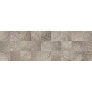 Плитка Керамин 75x25 декофон 2Д декор серый. структура Шиен матовая глазурованная