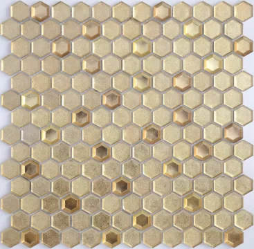 Стеклянная мозаика Alchimia LeeDo Aureo grani hexagon 13x23x6