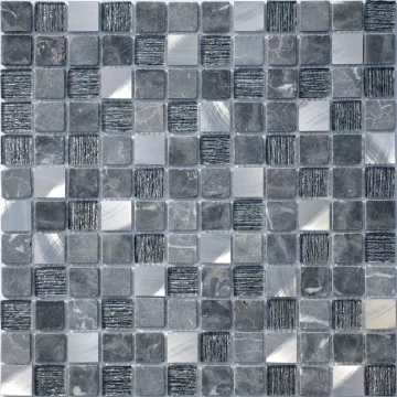 Мозаика из стекла и натурального камня LeeDo Black Velvet 23x23x4