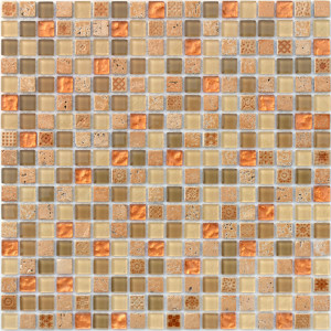 Мозаика из стекла и натурального камня LeeDo Cozumel 15x15x4