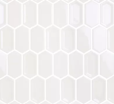Мозаика керамическая глянцевая LeeDo Crayon White glos 38x76x8
