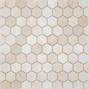 Мозаика из натурального камня LeeDo Crema Marfil MAT hex 18x30x6
