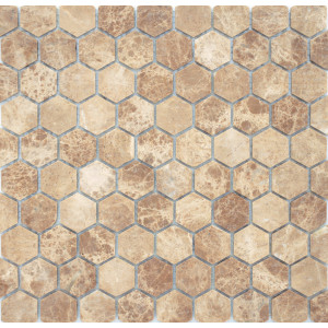 Мозаика из натурального камня LeeDo Emperador light MAT hex 18x30x6