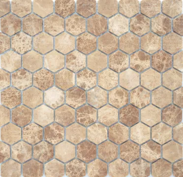 Мозаика из натурального камня LeeDo Emperador light MAT hex 18x30x6
