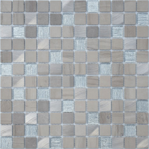 Мозаика из стекла и натурального камня LeeDo Grey Velvet 23x23x4