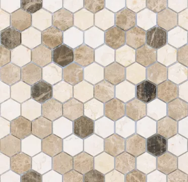 Мозаика из натурального камня LeeDo Pietra Mix 1 MAT hex 18x30x6