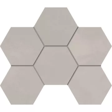Плитка Эстима мозаика Mosaic/GF01_NS/25x28,5x10/Hexagon неполированный серый
