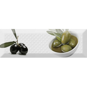 Керамическая плитка Absolut Keramika Monocolor Dec. Olives 02 20x10
